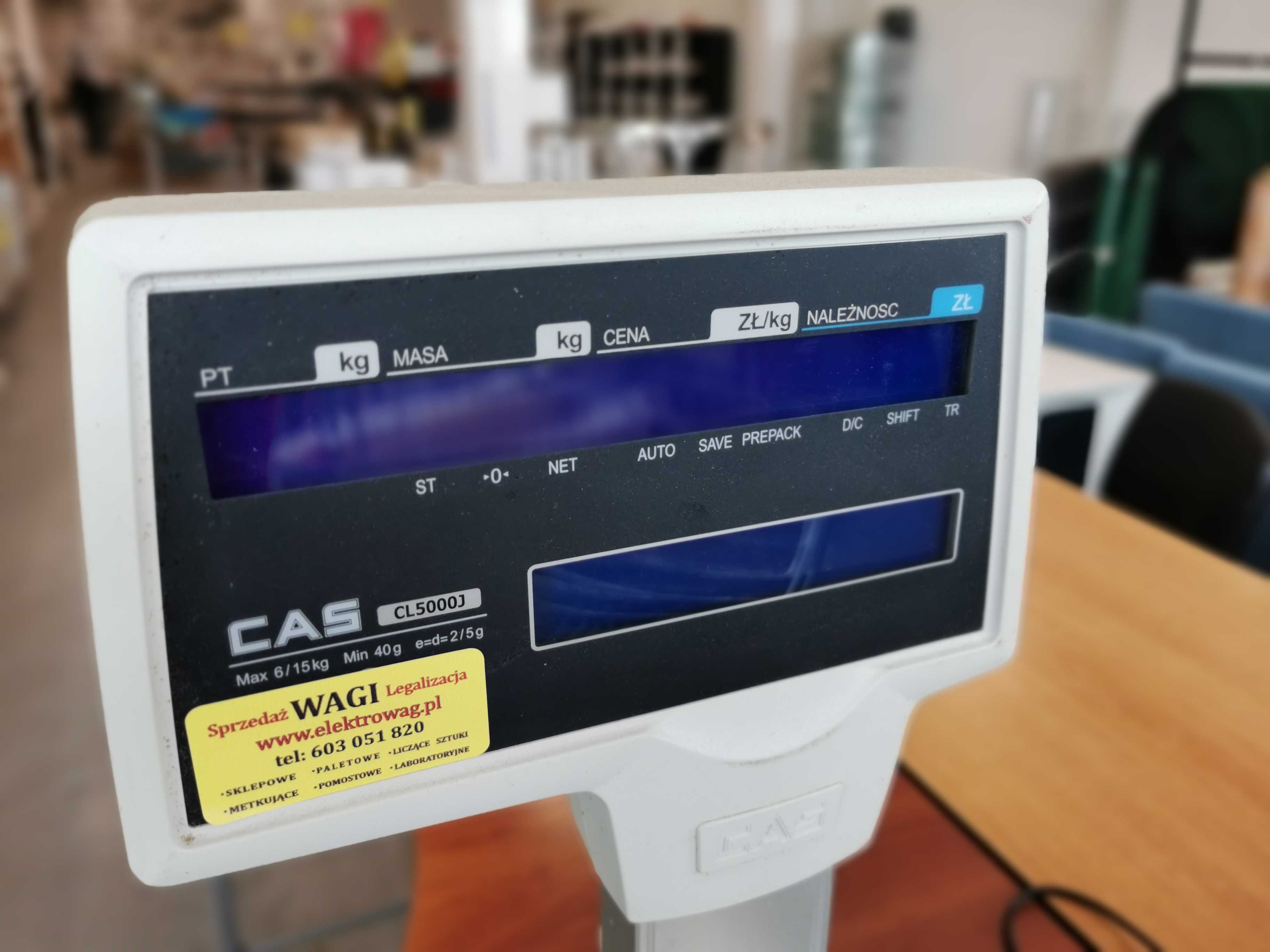 Waga spożywcza przemysłowa sklepowa CAS CL5000J