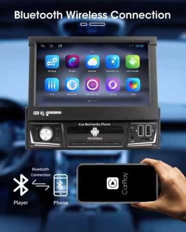 Android 11 uniwersalne radio samochodowe 1 Din 7 IPS chowany ekran