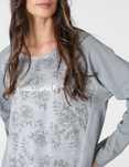 Bluza z nadrukiem w kwiaty, szara - Unisono