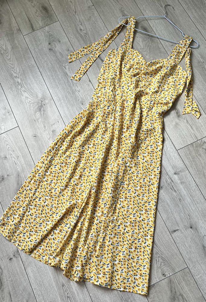 Жовта літня сукня з квітковим принтом quiz