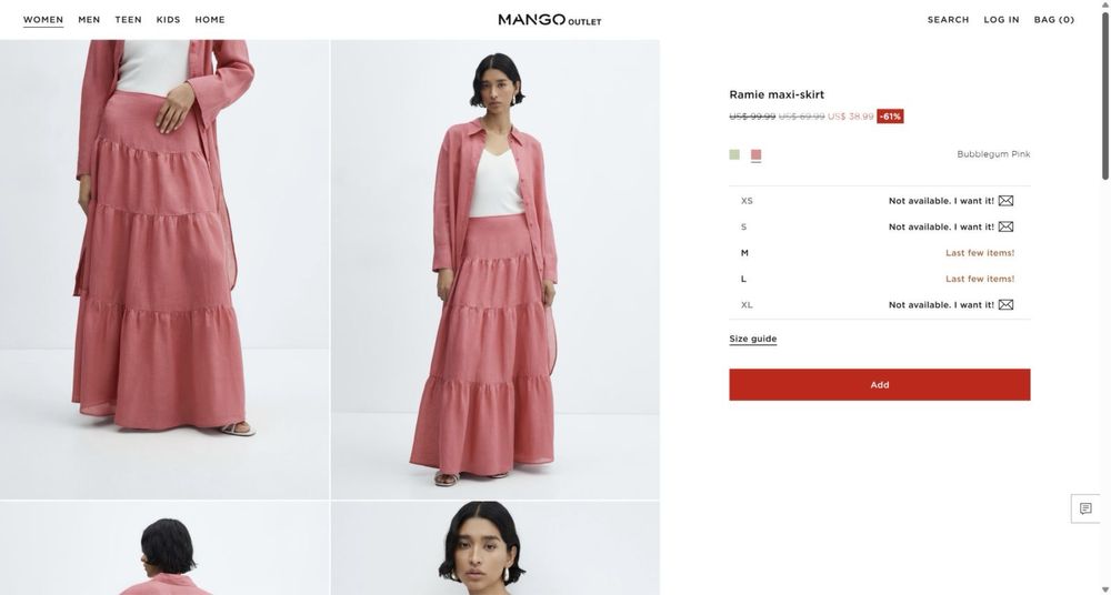 Юбка Mango , p M