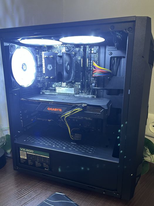 Продам ігровий пк відеокарта рх5500хт проц р5 5500 озу 16гб ддр4
