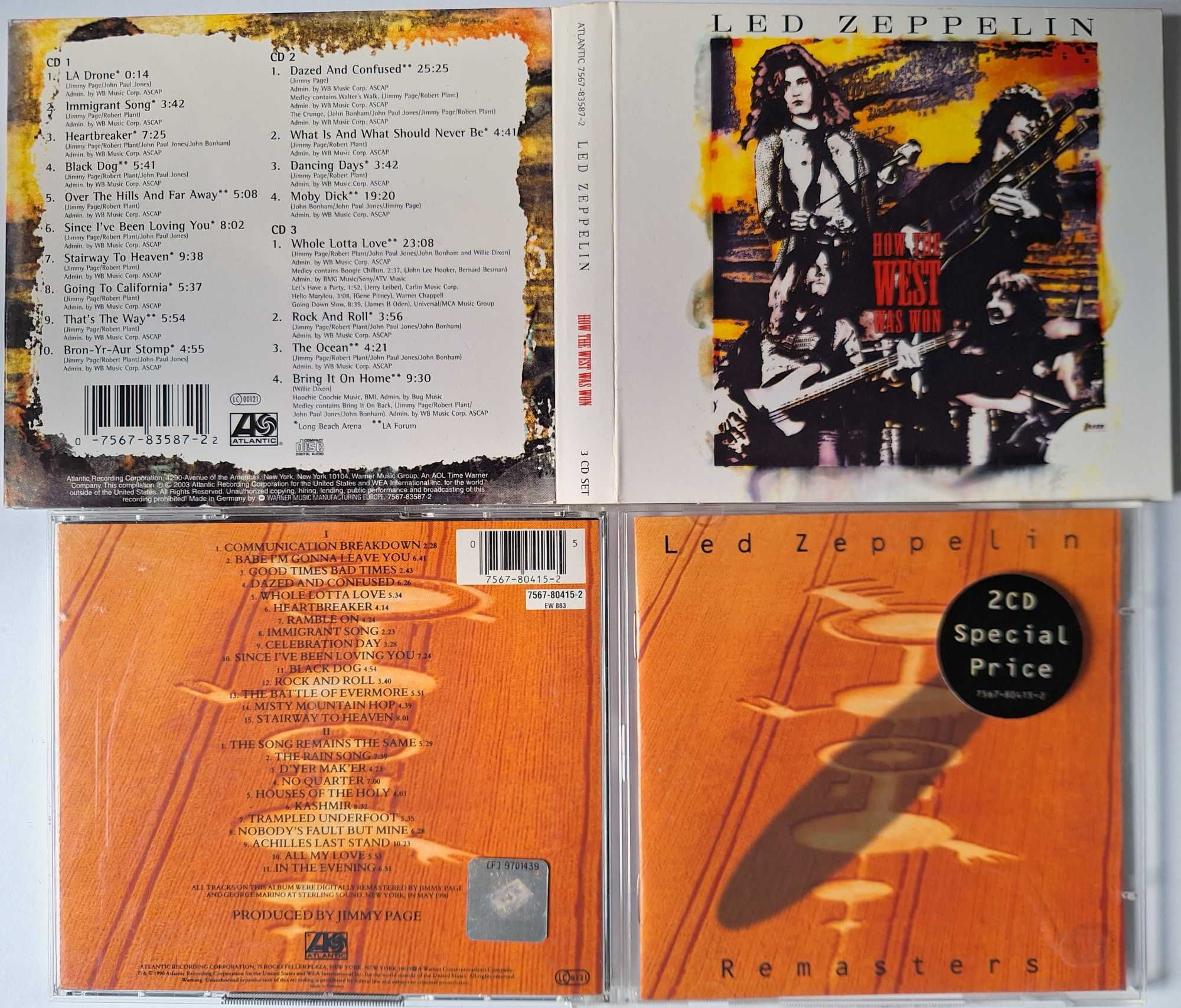 2(5) CD Led Zeppelin "How The West Was Won" "Remasters"