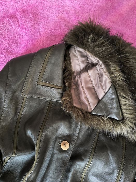 Płaszcz SKÓRA roz. 4XL/46 butelkowa zieleń