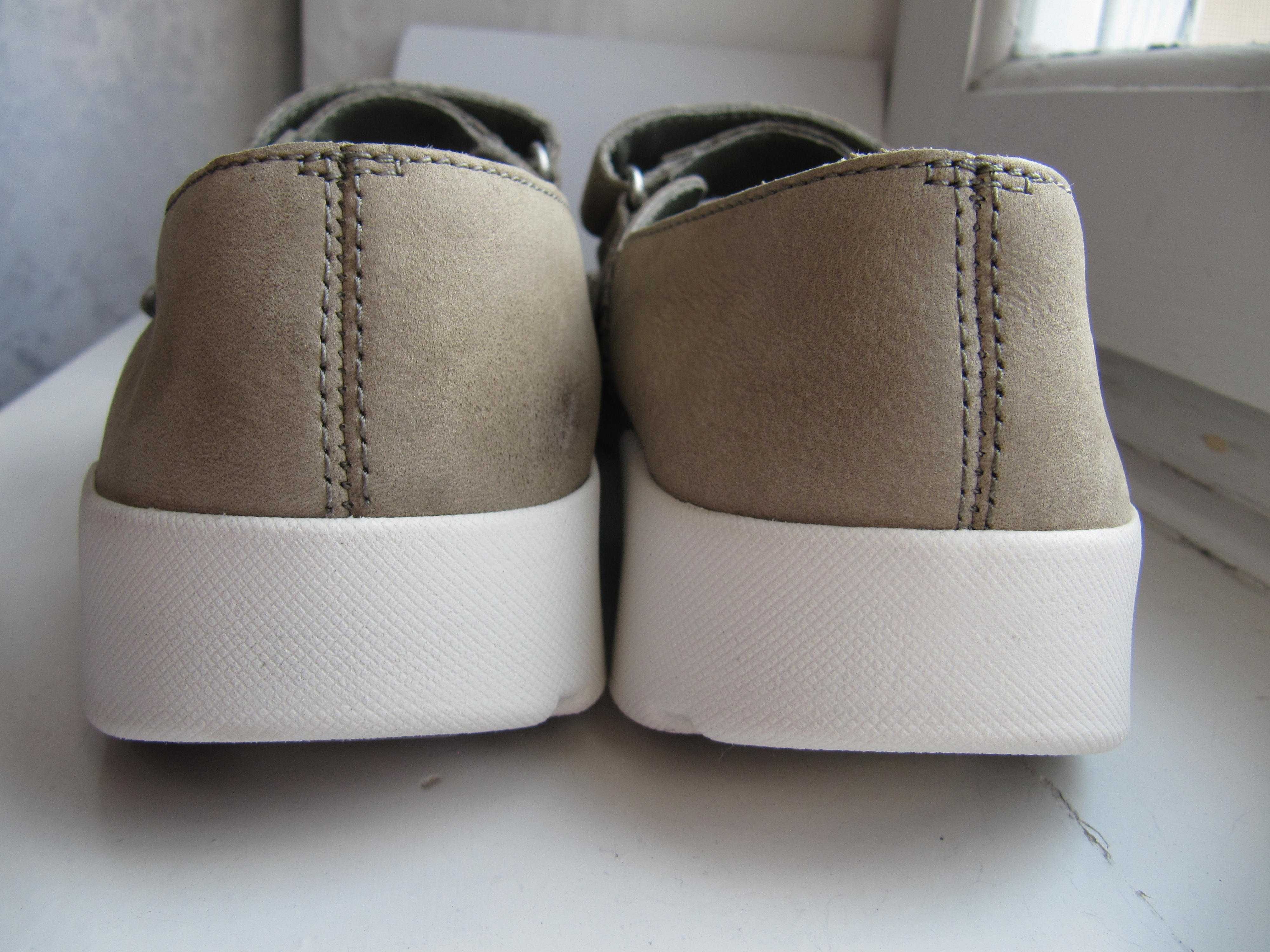 Мокасины туфли кожаные Clarks 23,8см