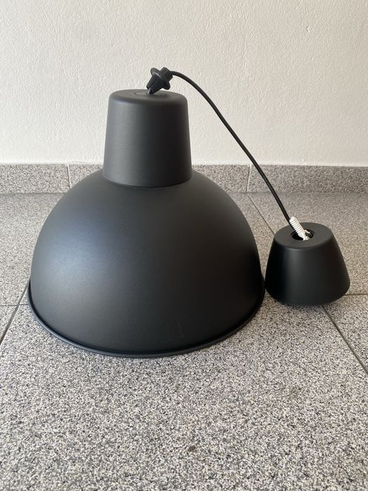 Candeeiro suspenso, preto, 38cm (semi-novo)