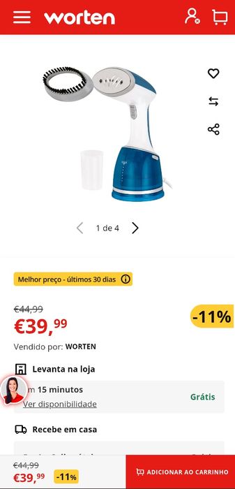 Ferro a vapor NOVO
