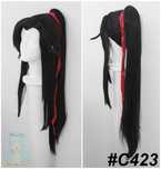 Czarna peruka z kitką długa cosplay wig Wei Wuxian z Mo Dao Zu Shi