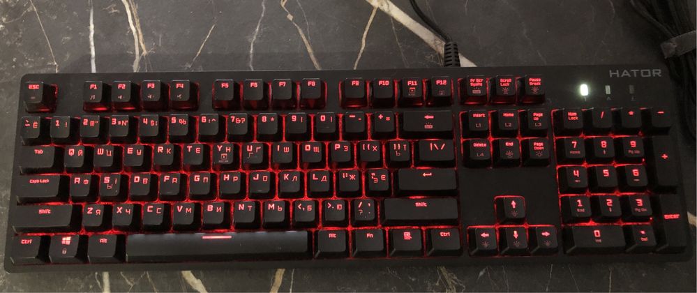 Клавіатура провідна Hator Rockfall USB Mechanical BlackUA HTK-604 RGB
