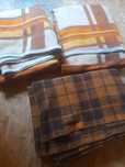 3 x koc wełniany gruby cieply retro PRL 140x200