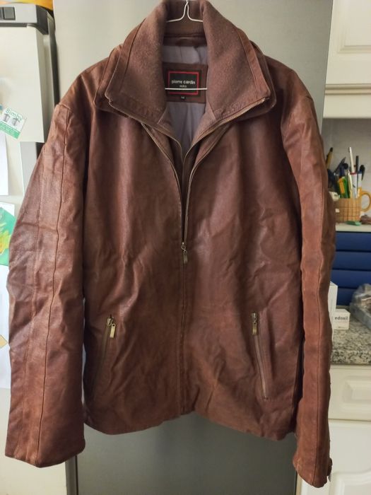 Casaco de homem Pierre Cardin em pele genuína e algodão