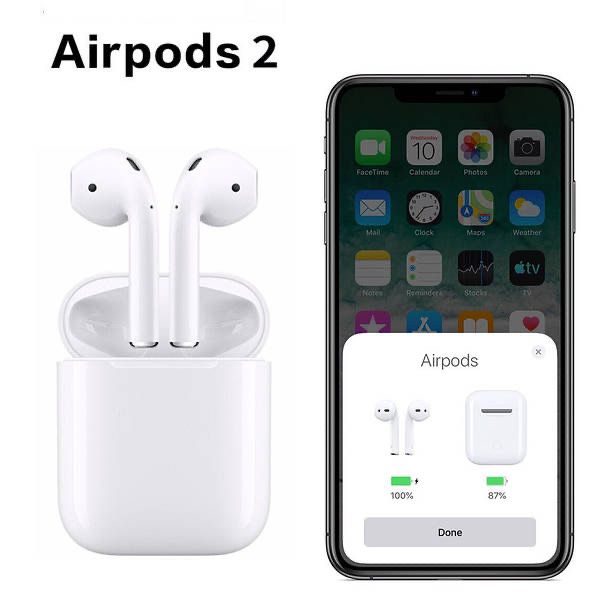 Бездротові навушники в кейсі Apple AirPods 2