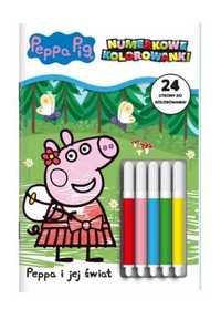 Peppa Pig Numerkowe kolorowanki cz.2 Peppa i jej.. - praca zbiorowa