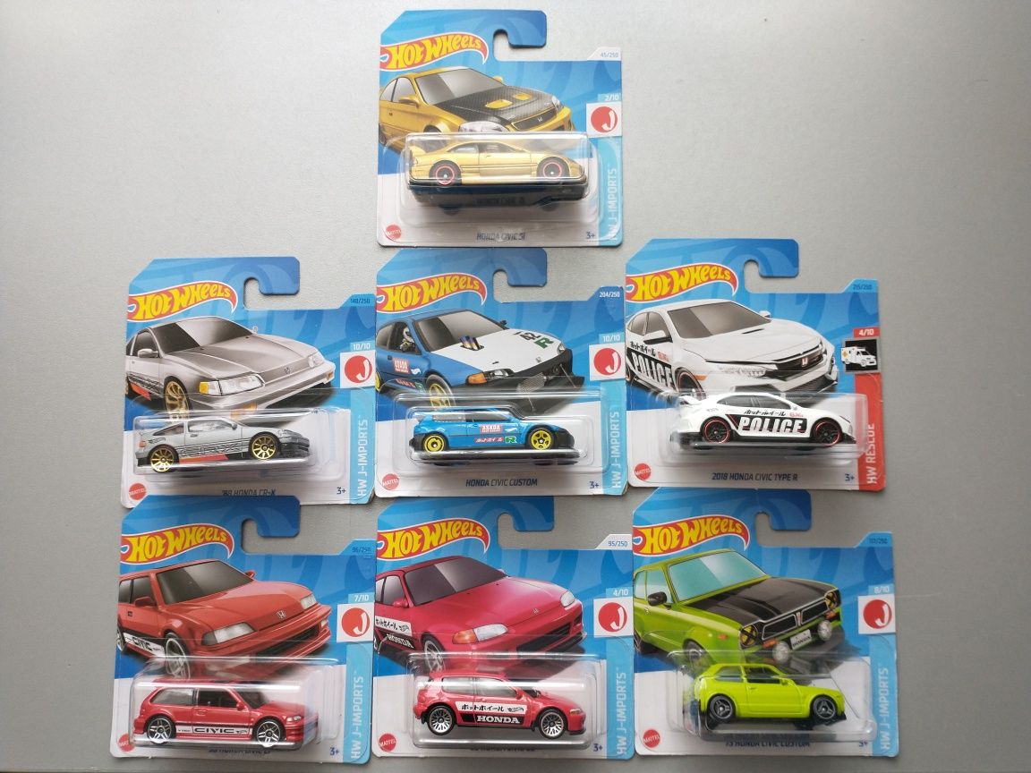 Hot Wheels zestaw Honda Civic CRX Type R Si