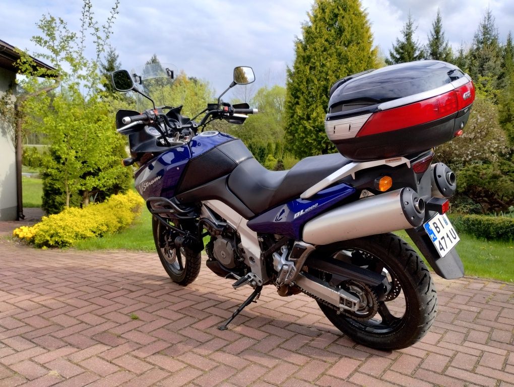 Suzuki DL1000 V-Strom Kufer ledy stalowy oplot, świeże opony gmole