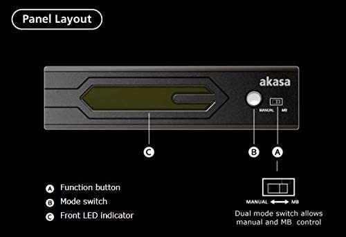 Akasa panel kontrolny sterowanie fotoelektryczne RGB