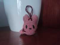 Brelok Pusheen wykonany na szydełku