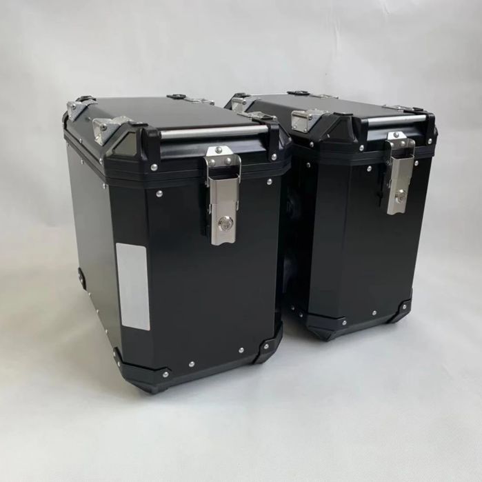 (NOVO) Malas Laterais + Top Case Alumínio/Pretas CF Moto 700ADV