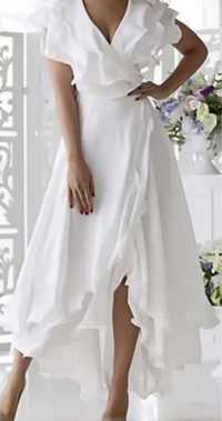 Vestido branco tamanho 48 novo Alta costura