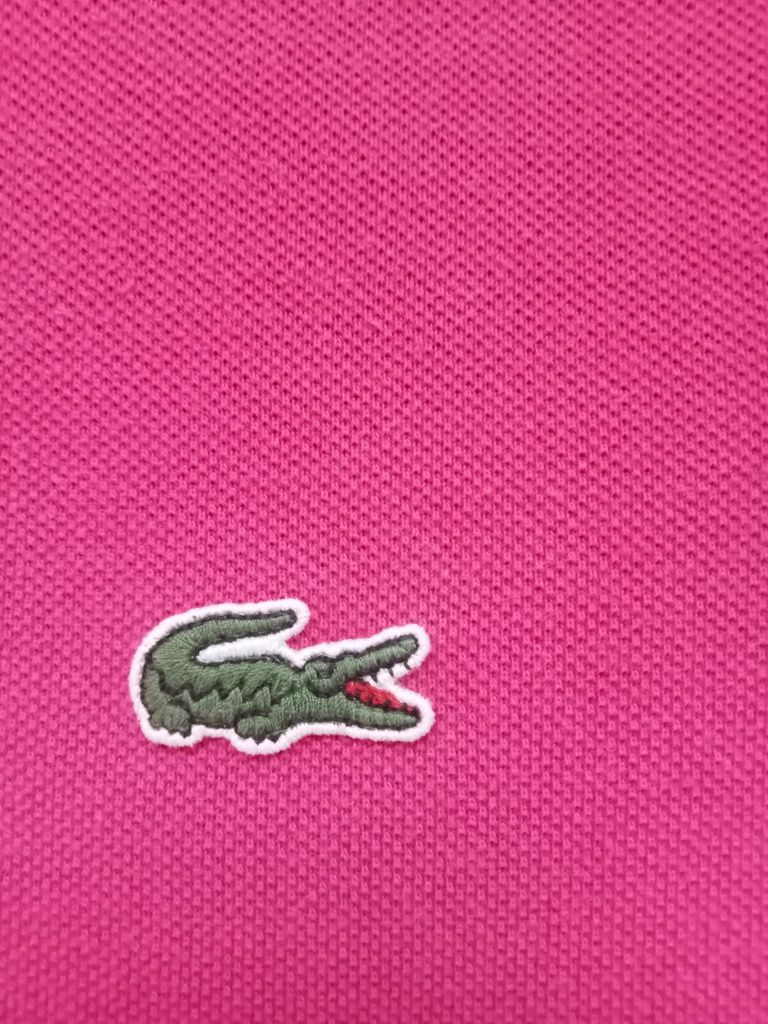 Pink Lacoste polo