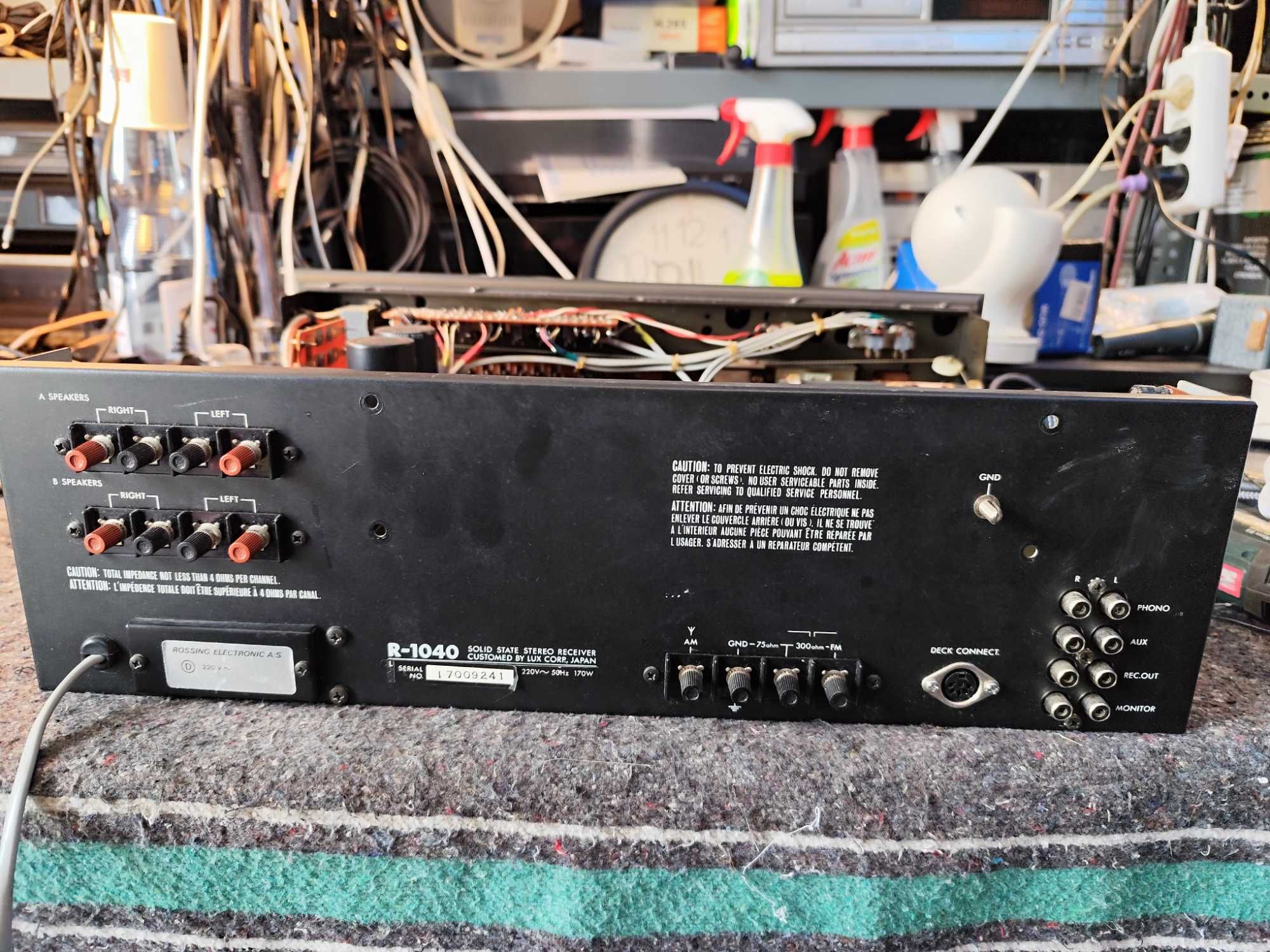 amplituner Luxman R-1040 uszkodzony!