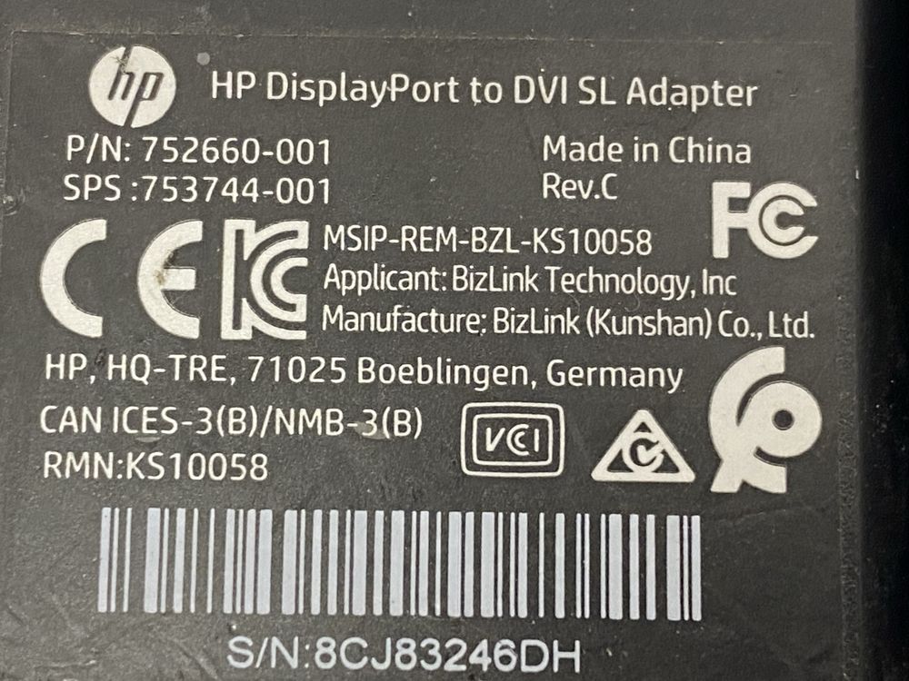 Адаптер DisplayPort (DP тато) → DVI (мама) | Для монітора/проектора/ТБ
