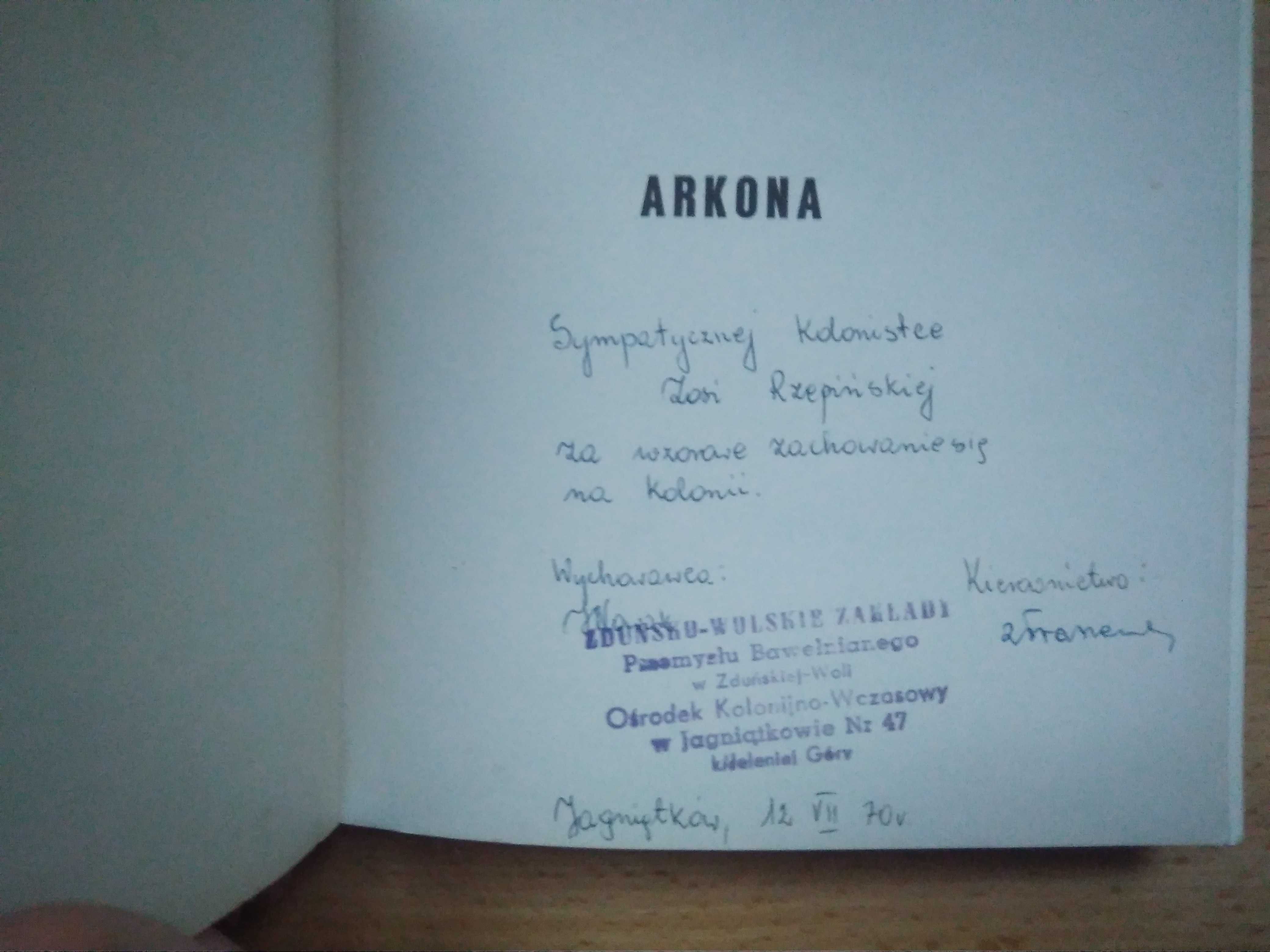 Arkona gród Świętowita - Anna Świrszczyńska 1969 dedykacja