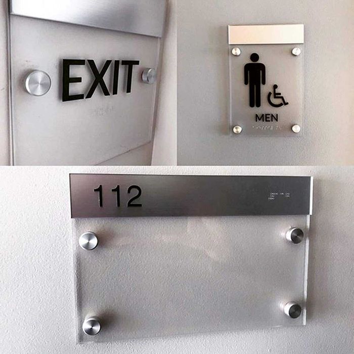 20 peças aço inoxidável para fixações de parede de separação de vidro