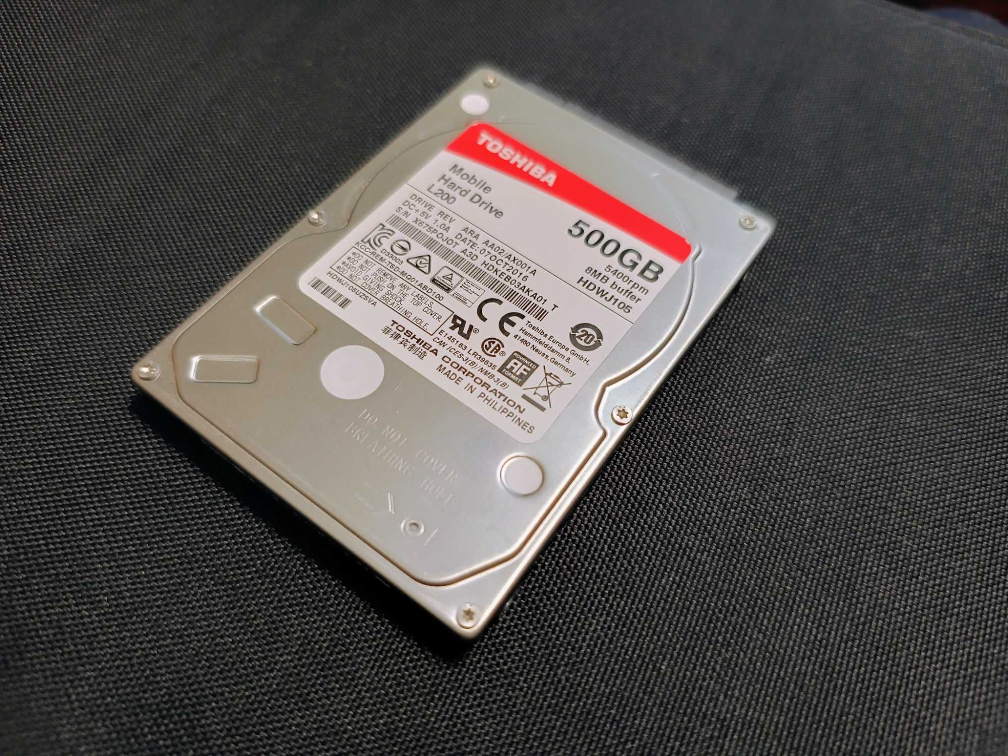 Жорсткий диск 500gb Toshiba Mobile L200 HDWJ105UZSVA 2.5" SATAII