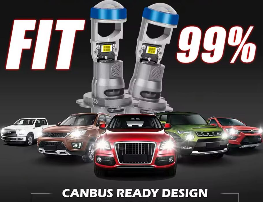 BI Led h7 лед н7 НОВИНКА міні лінза