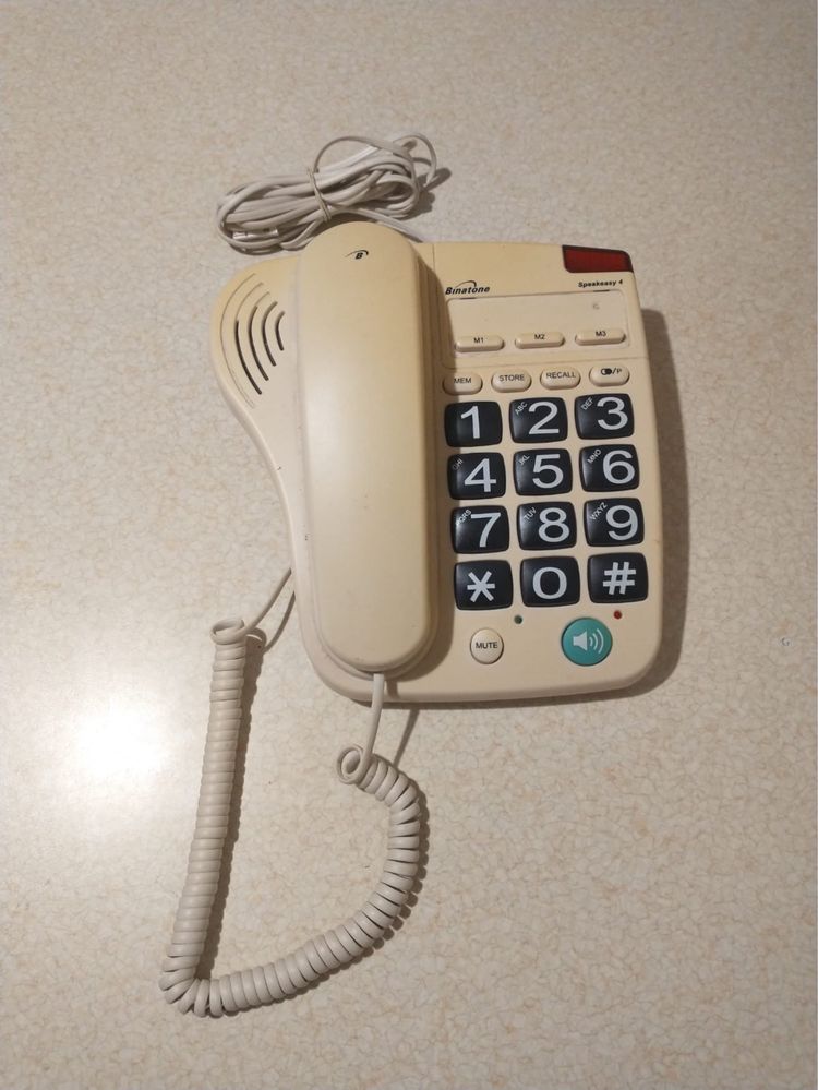 Telefon retro biały 23 cm długości