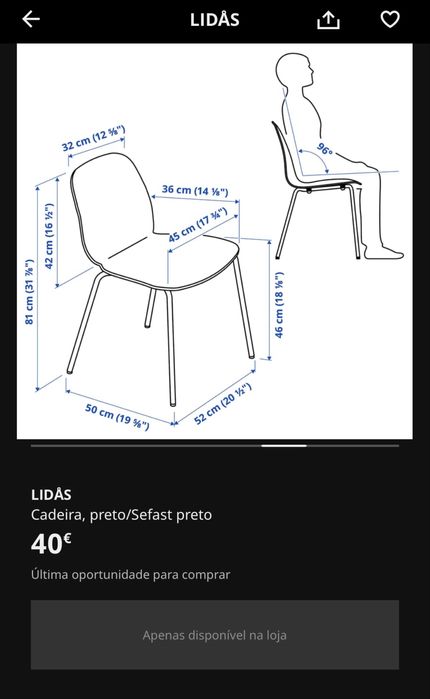 Cadeiras LIDAS/SEFAST IKEA