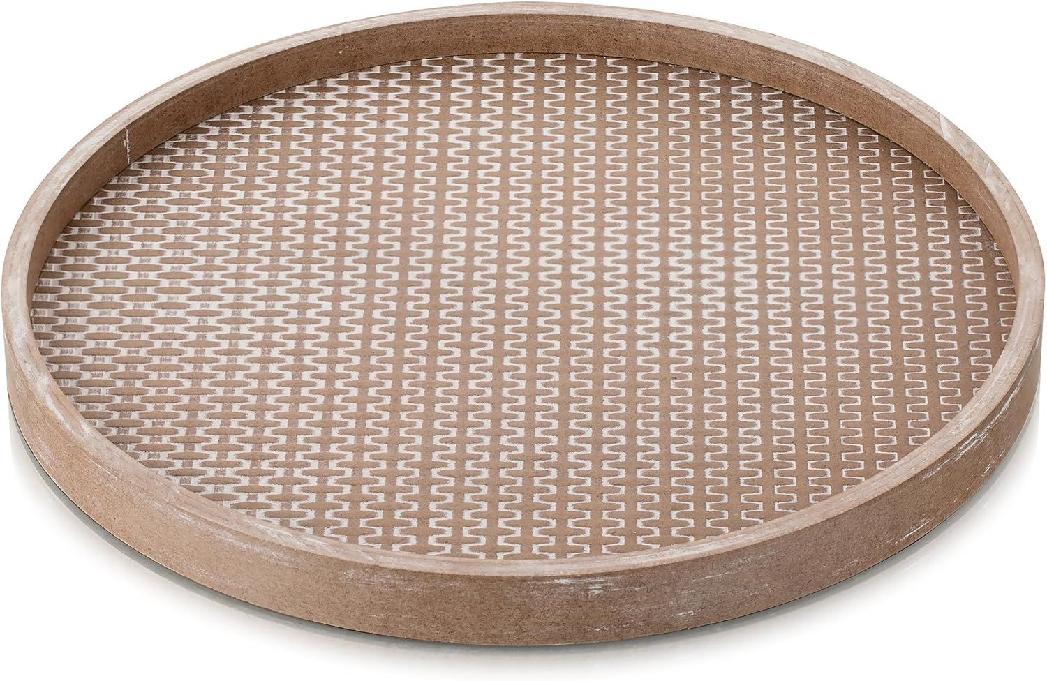 Hanobe Okrągła Dekoracyjna Taca Na Kawę  30Dł. X 30Szer. X 2,8Wys. Cm