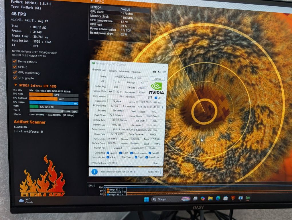 Відеокарта GIGABYTE WINDFORCE GTX 1650 OC 4GB (GDDR6) Гарантія | XPLAY