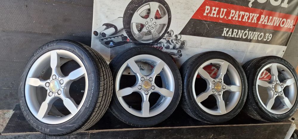 ALUFELGI+OPONY 17&quot; 5X112 ET54 SEAT Leon II ALTEA Toledo III