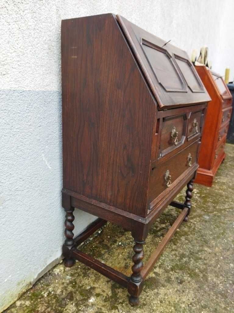 Sekretarzyk dębowy I połowa XX w. biurko 78cm