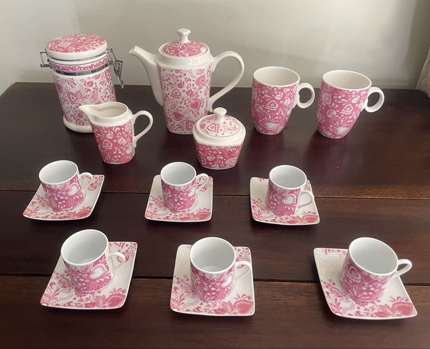 Conjunto de chá e café da Loja do Gato Preto - NOVO