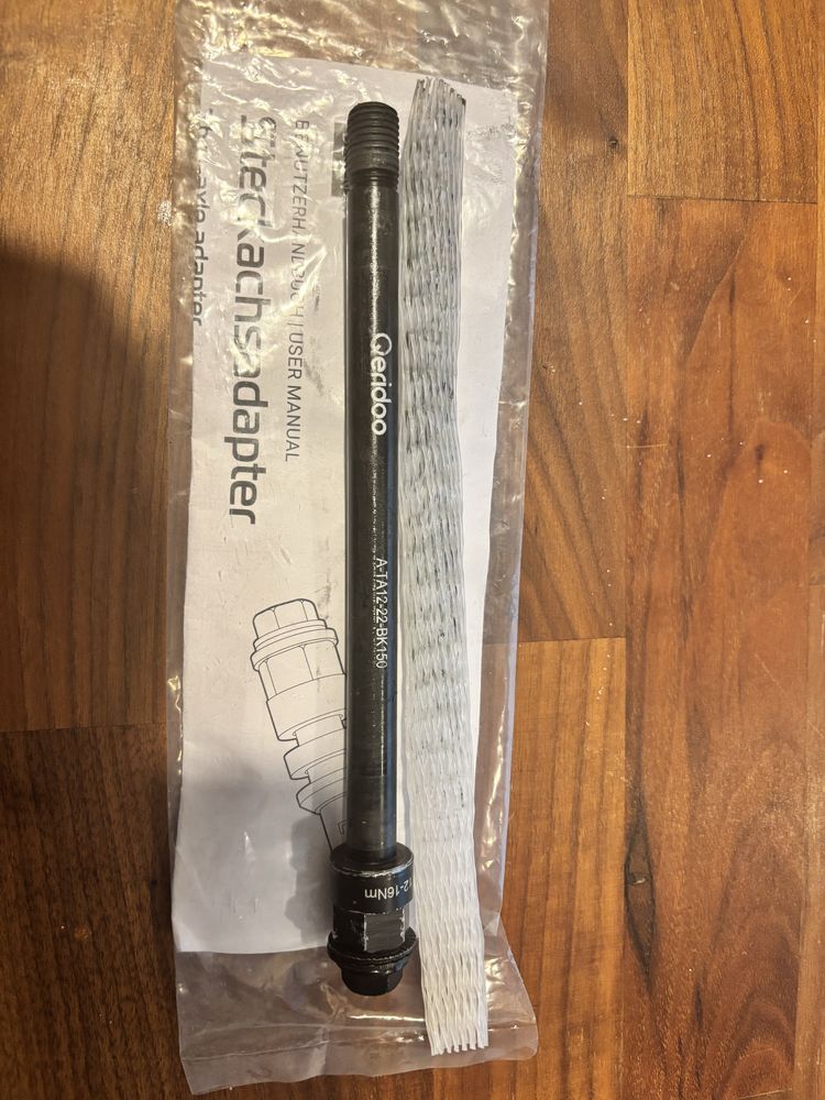 Sztywna Oś Qeridoo M12x1,5 adapter tylnego koła roweru
