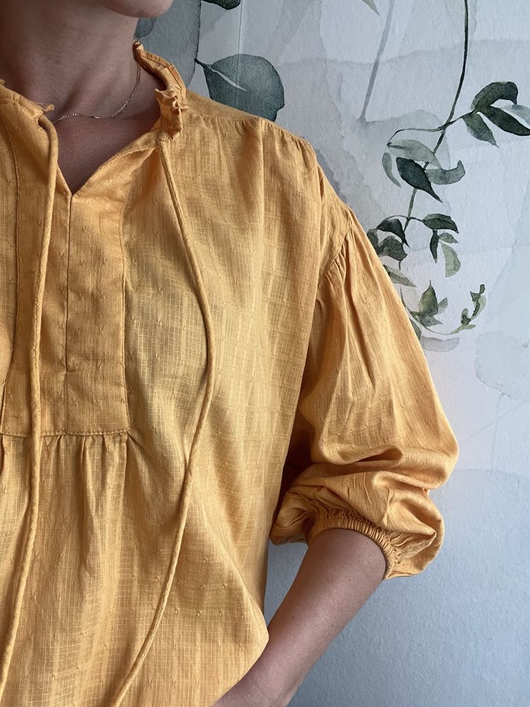 Koszula obszerna m l xl bufki mango bawelna