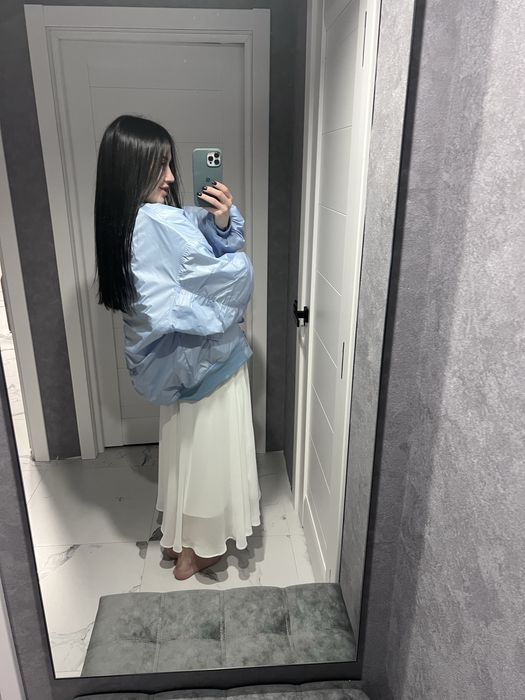 Бомбер оверсайз блакитний