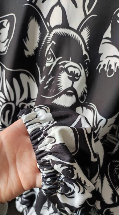 Włoska bluza z kapturem - buldog francuski - 2XL- 4XL ( Patrz wymiary