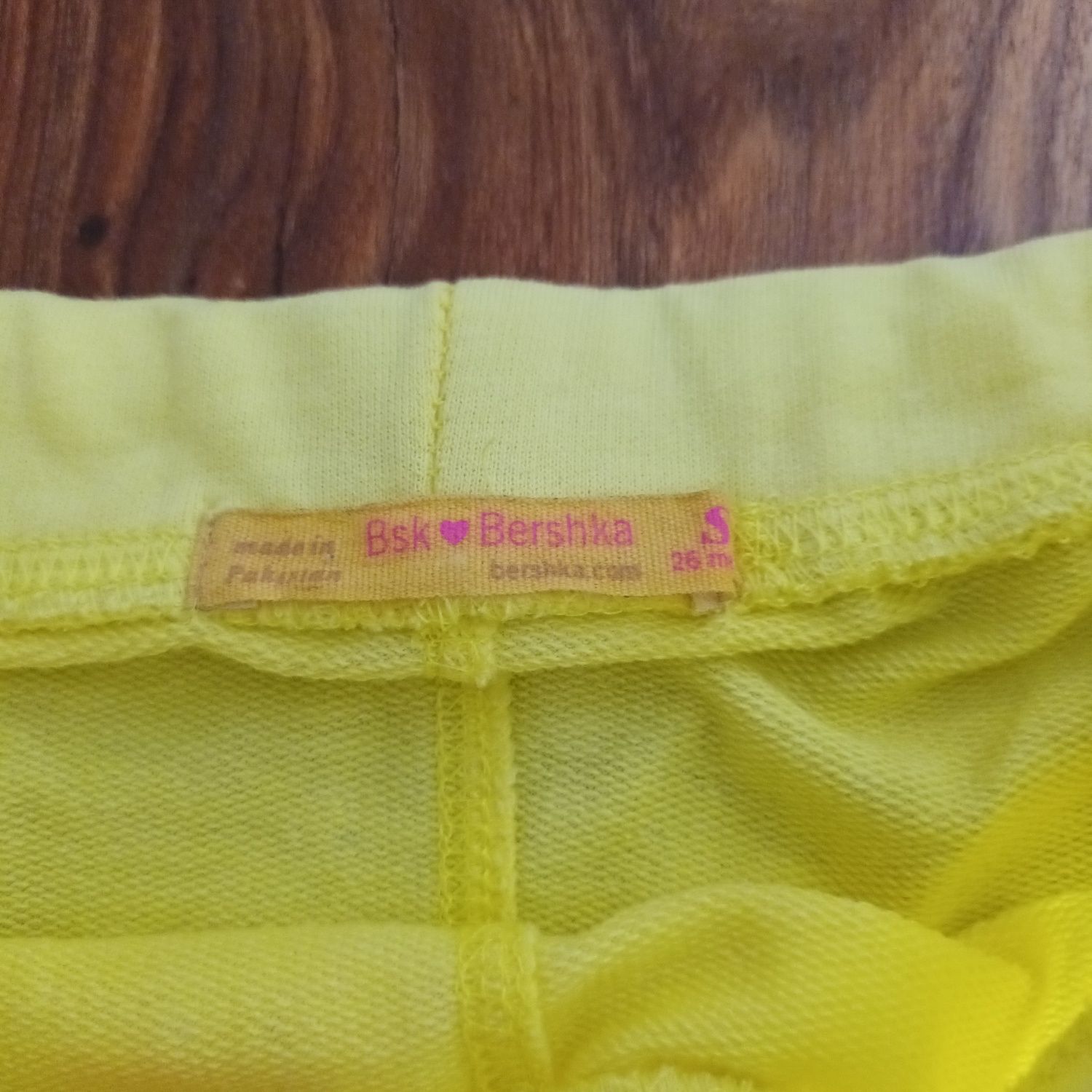 Spódnica XS S Bershka bawełniana dresówka dresow lato żółta mini