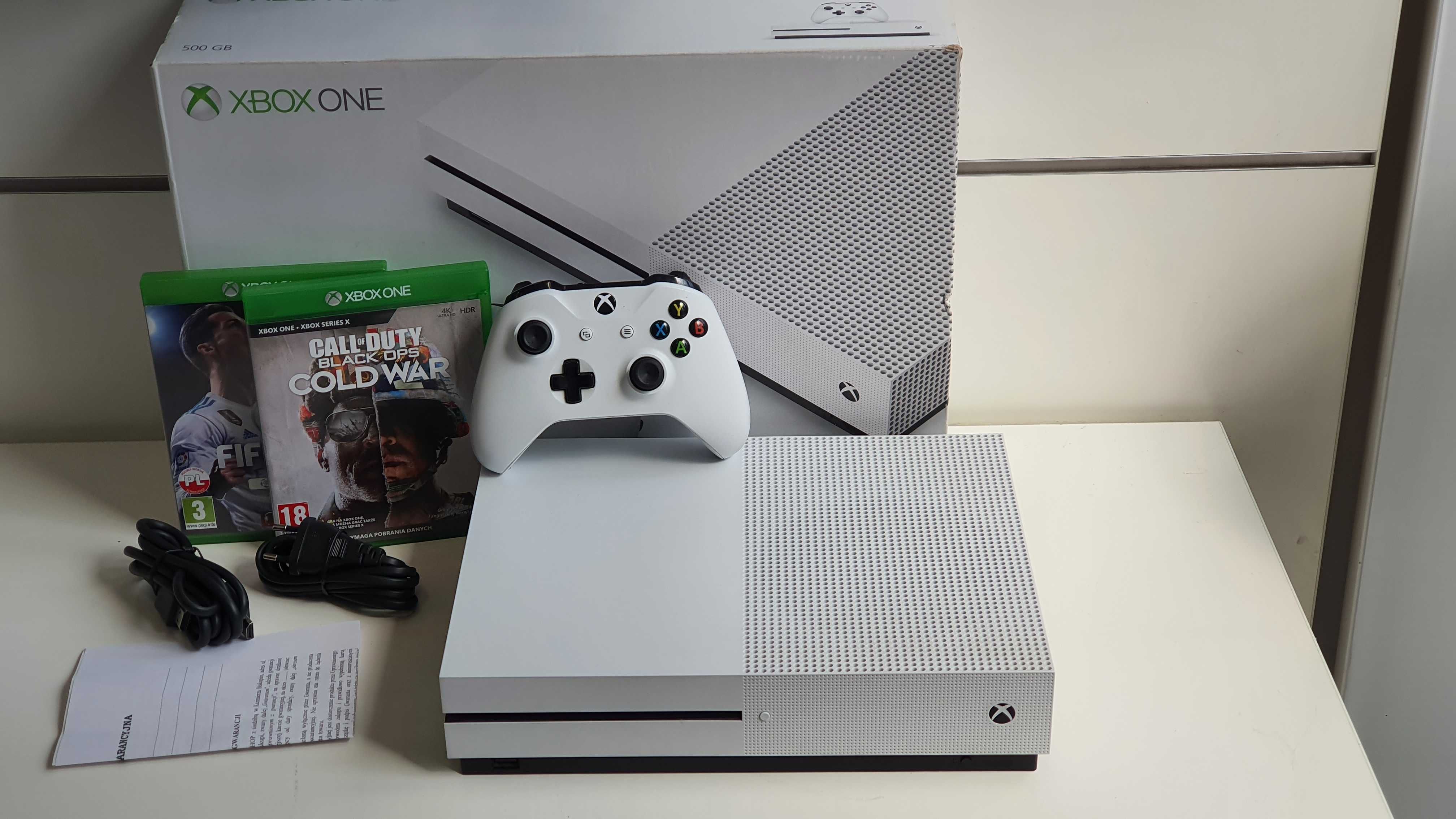 GWARANCJA XBOX One s 500GB Biały +Pad Microsoft+ Call of Duty Cold War