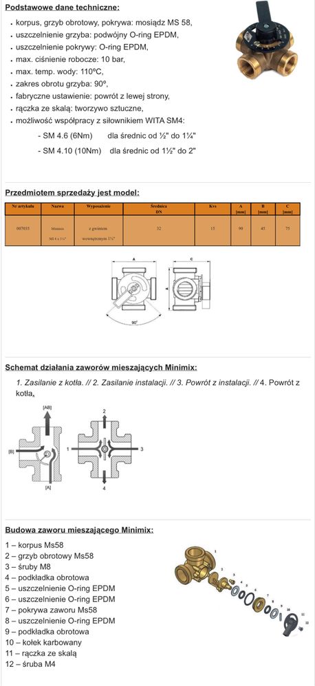 WITA Mieszacz Minimix 4-drogowy MI4  1 1/4