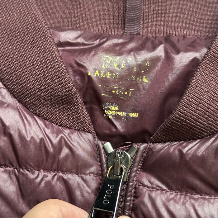 Оригинальный микропуховик Ralph Lauren Burgundy бомбер бордовый M