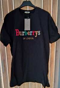 Nowy czarny męski  t-shirt koszulka Burberry rozmiar L