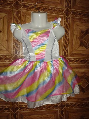 Карнавальна сукня радуги веселки єдинорога платье единорога
