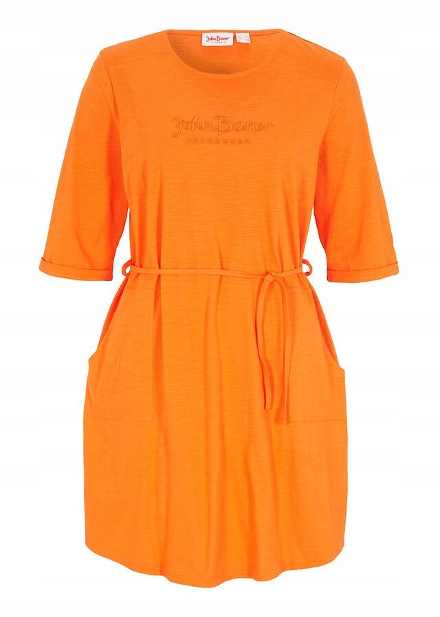 B.P.C sukienka shirtowa z regulowaną talią pomarańczowa 48/50.