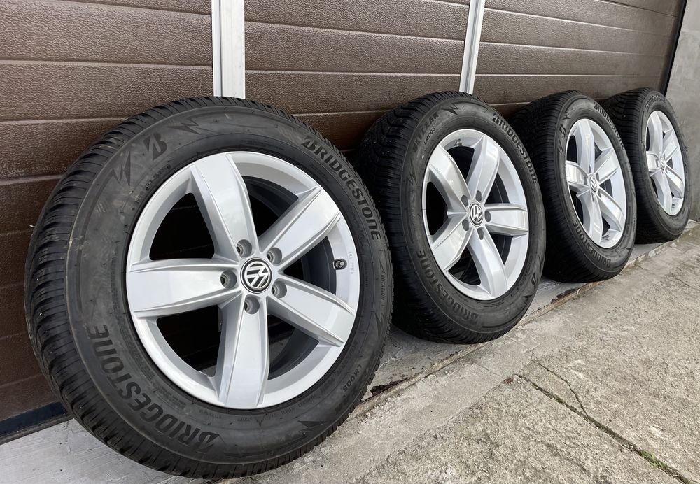 4x koła aluminiowe Alufelgi 5x112 et38 6,5J Opony 215/65 17” VW Tiguan