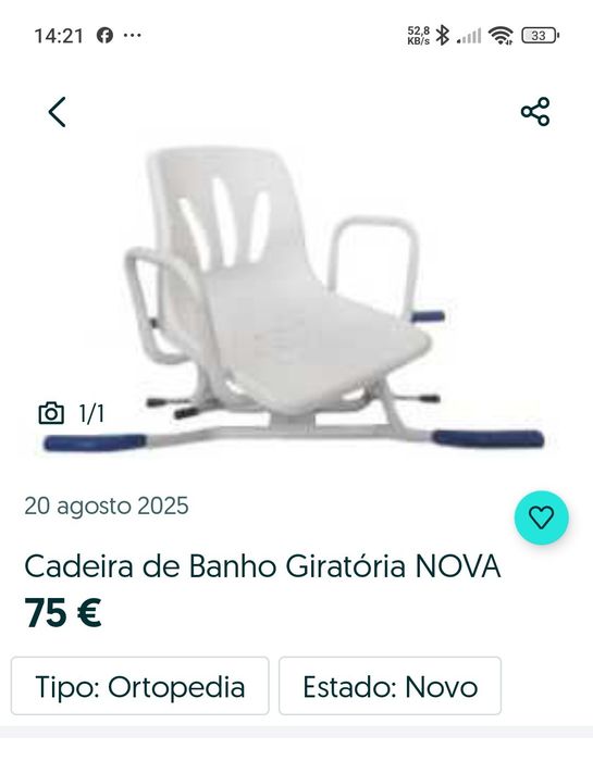 Cadeira pra banho giratoria